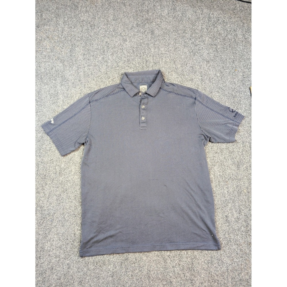 Callaway Polo Shirt Mens Large Blue White Stripe Opti-Dri Golf Performance Tech